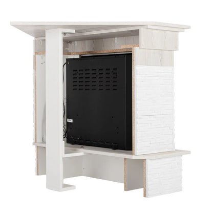 Elektrisk Hjørnepejs 114x89x98 cm 1400W LED med Varme