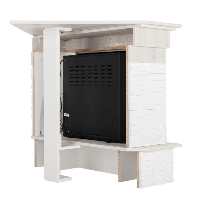 Elektrisk Hjørnepejs 114x89x98 cm 1400W LED med Varme