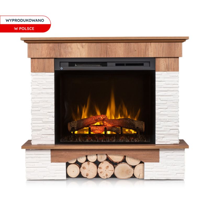 Elektrisk Hjørnepejs Porto 28" XHD 1400W Eg