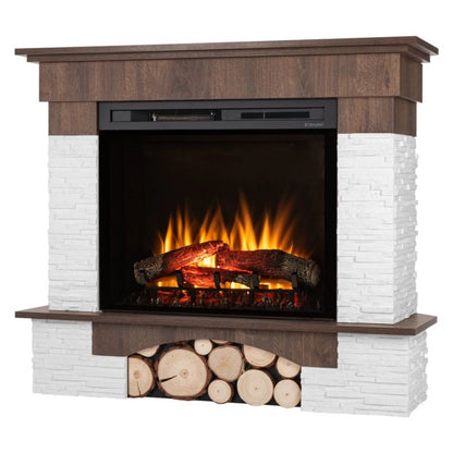 Elektrisk Hjørnepejs Porto 28" 1400W Valnød