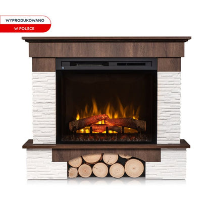 Elektrisk Hjørnepejs Porto 28" 1400W Valnød
