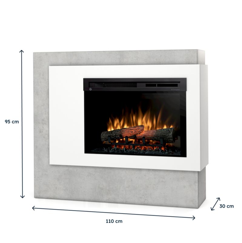 Elpejs Pulmari 26" XHD 110x95 cm Hvid Beton