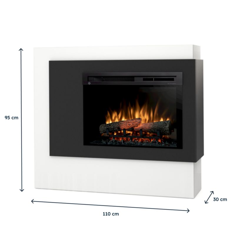 Elpejs Pulmari 26" LED med Varmefunktion Hvid Mat Sort