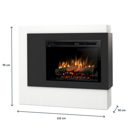 Elpejs Pulmari 26" LED med Varmefunktion Hvid Mat Sort