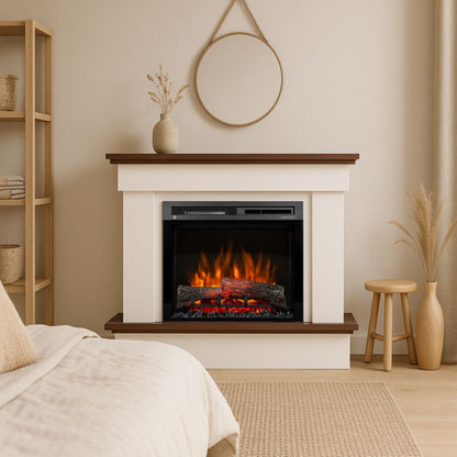 Elektrisk Pejs Tormes 23" XHD 1400W Hvid Mat Mørk Eg