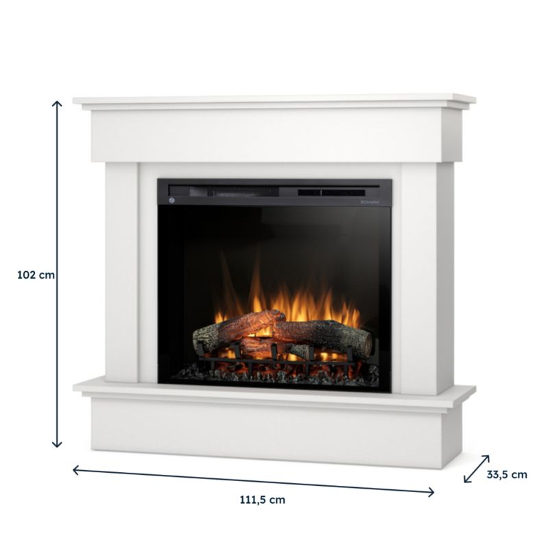 Elektrisk Pejs Tormes 28" XHD 1400W Hvid Mat