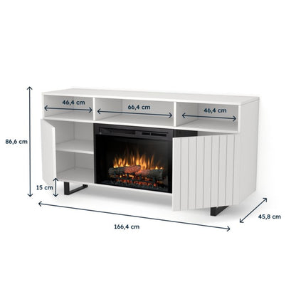 Elektrisk Pejs TV Møbel 26" XHD 1400W Trivel | TRIVEL-26-W01