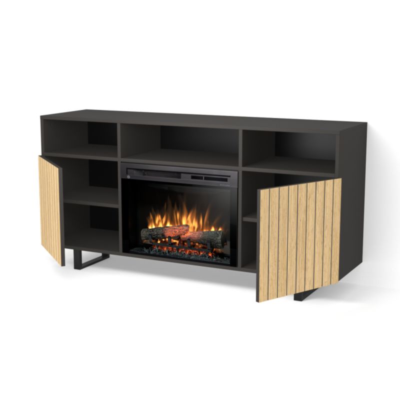 Elektrisk Pejs Trivel 1400W 26" XHD Sort Mat Egetræ TRIVEL-26-W02