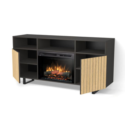 Elektrisk Pejs Trivel 1400W 26" XHD Sort Mat Egetræ TRIVEL-26-W02