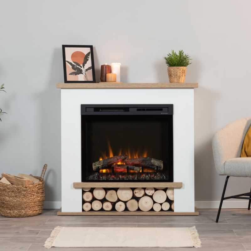 Elektrisk Pejs Tula 28" XHD 1400W 106x100 cm Hvid Mat