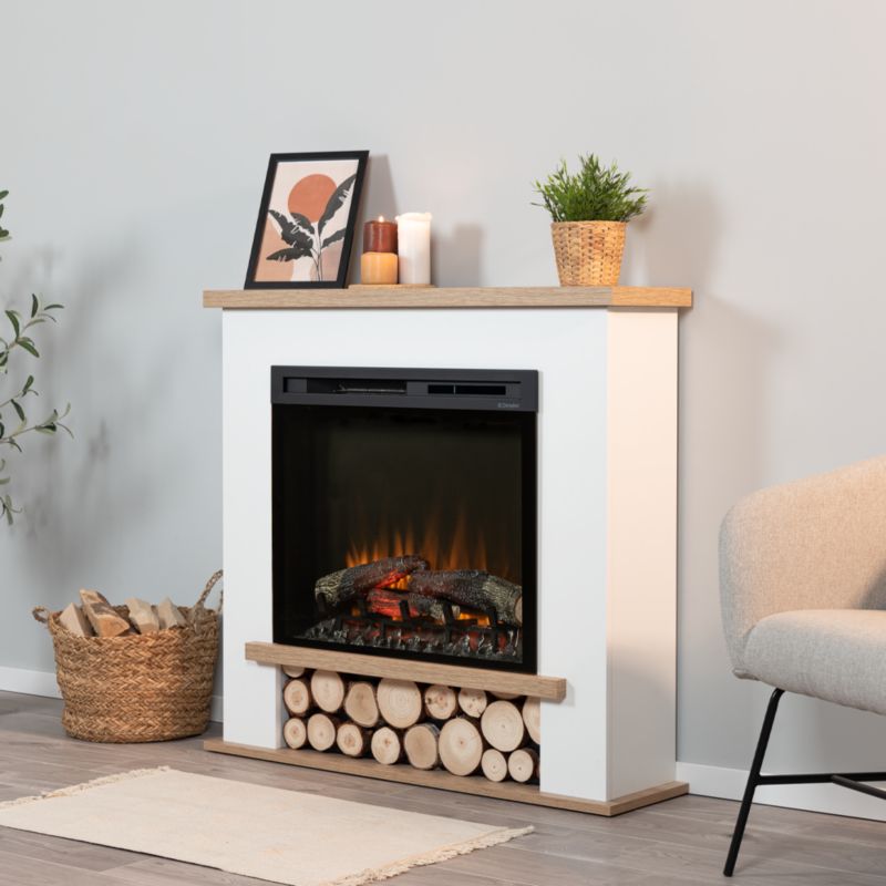 Elektrisk Pejs Tula 28" XHD 1400W 106x100 cm Hvid Mat