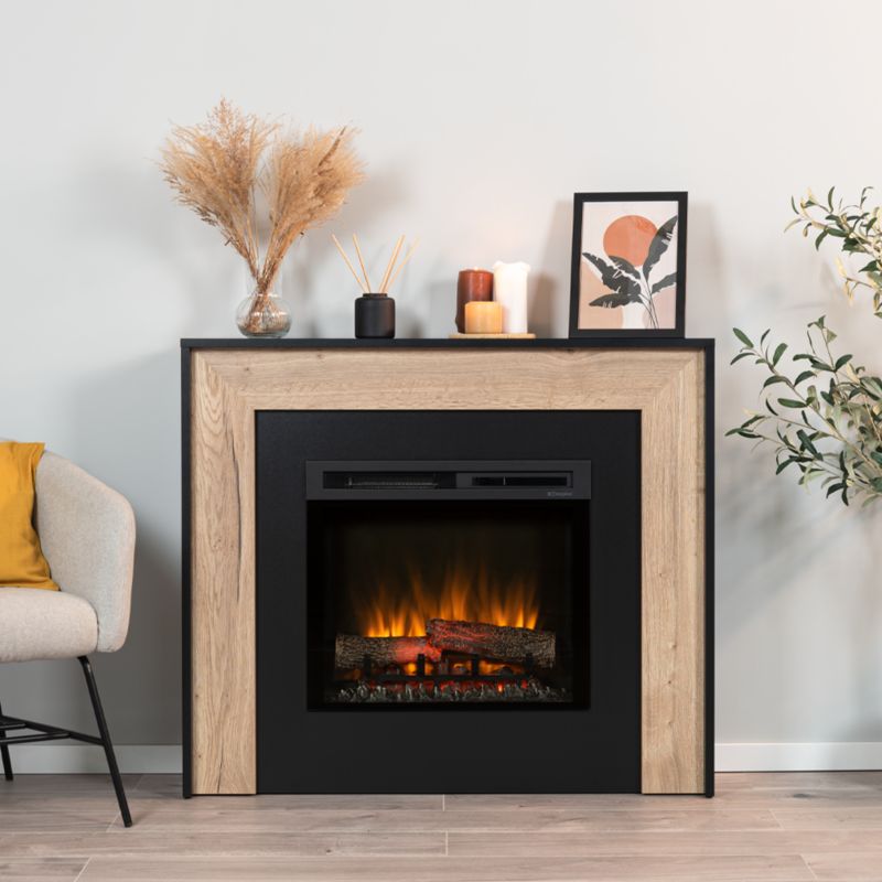Elektrisk Pejs Zuni 23" XHD 1400W LED Sort med Træ