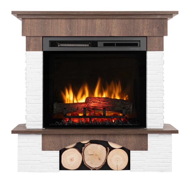 Elektrisk Pejs Porto 23" XHD 1400W Mørk Valnød