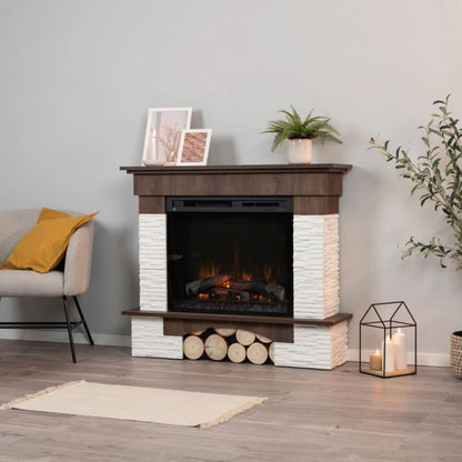 Elektrisk Pejs Porto 28" XHD 114x98 cm Mørk Valnød 1400W