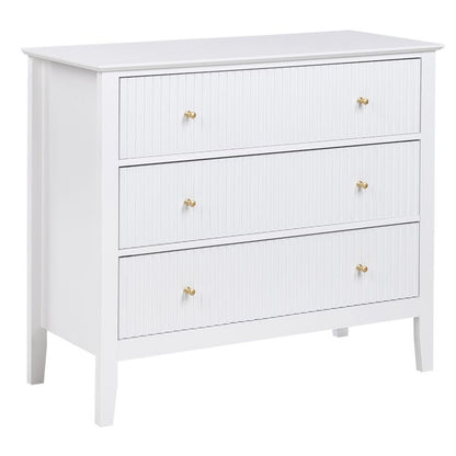 Komoda Assisi 3 Skuffer Hvid 90x40x80 cm