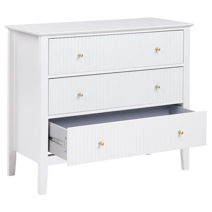 Komoda Assisi 3 Skuffer Hvid 90x40x80 cm