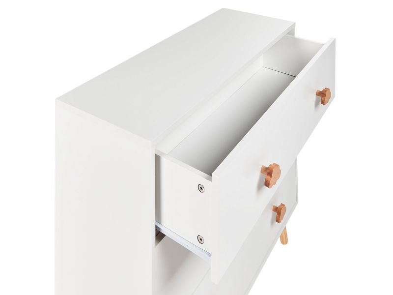 Komoda Cloudy 3 Skuffer Hvid 80x30x76 cm