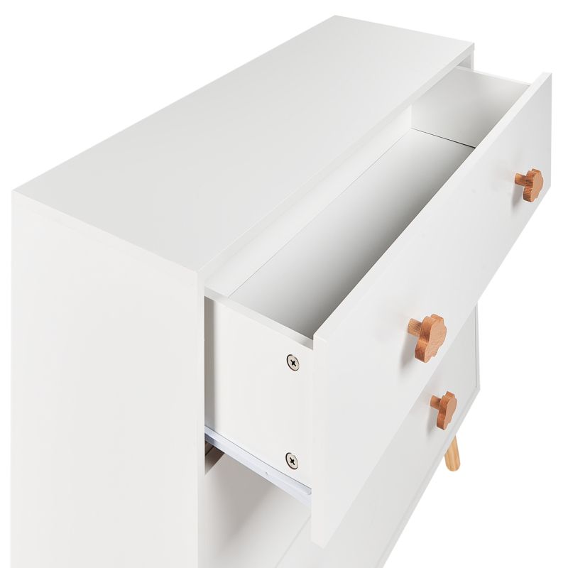 Komoda Cloudy 3 Skuffer Hvid 80x30x76 cm