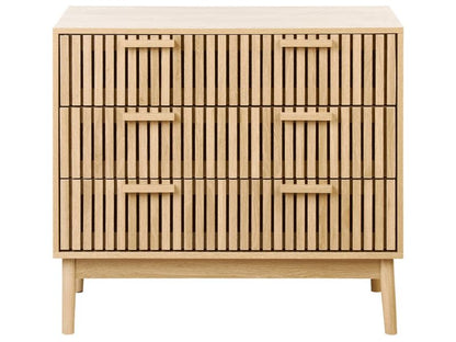 Komoda Lynwood 3 Skuffer Lys Brun 90x49x79 cm