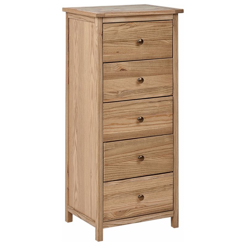 Komoda Salton 5 Skuffer Træ Sassafras Brun