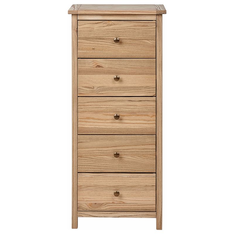 Komoda Salton 5 Skuffer Træ Sassafras Brun