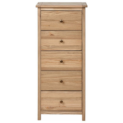 Komoda Salton 5 Skuffer Træ Sassafras Brun