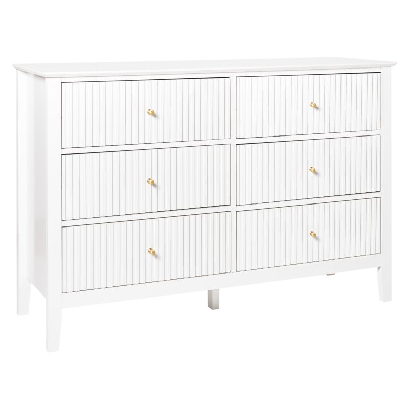 Kommode Assisi 6 Skuffer Hvid 120x40x80 cm