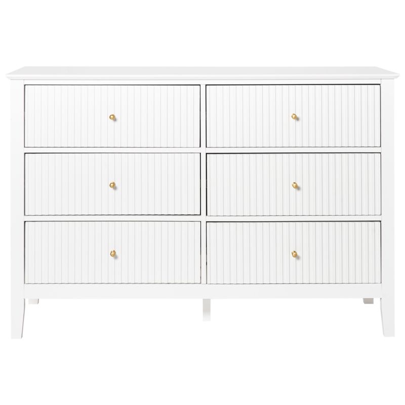 Kommode Assisi 6 Skuffer Hvid 120x40x80 cm