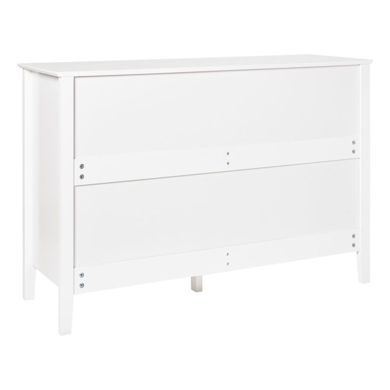 Kommode Assisi 6 Skuffer Hvid 120x40x80 cm