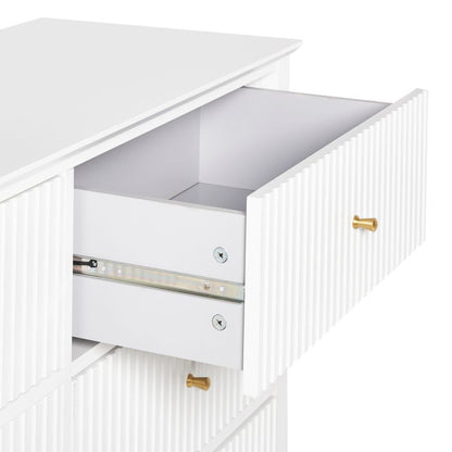 Kommode Assisi 6 Skuffer Hvid 120x40x80 cm