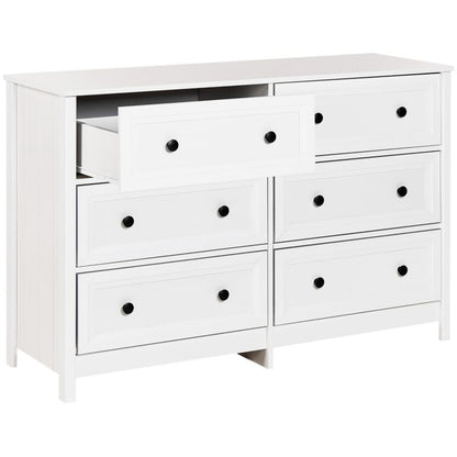 Kommode 6 Skuffer Hazelvale Hvid 120x45x80 cm