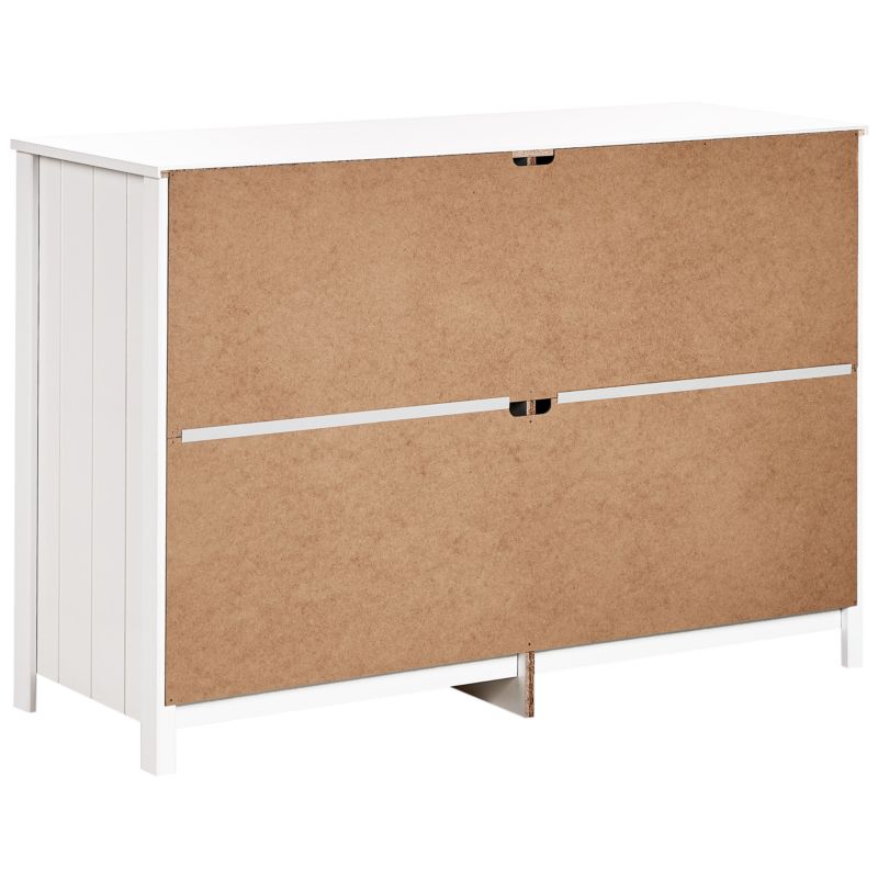 Kommode 6 Skuffer Hazelvale Hvid 120x45x80 cm