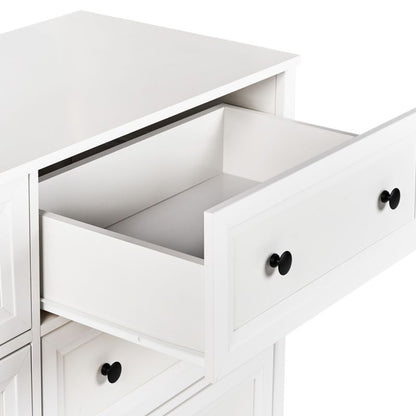 Kommode 6 Skuffer Hazelvale Hvid 120x45x80 cm