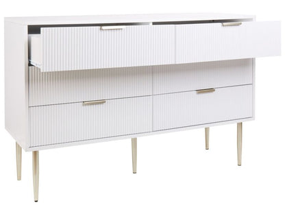 Kommode Soho 6 Skuffer Hvid 120x40x78 cm