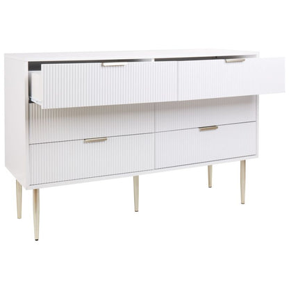 Kommode Soho 6 Skuffer Hvid 120x40x78 cm