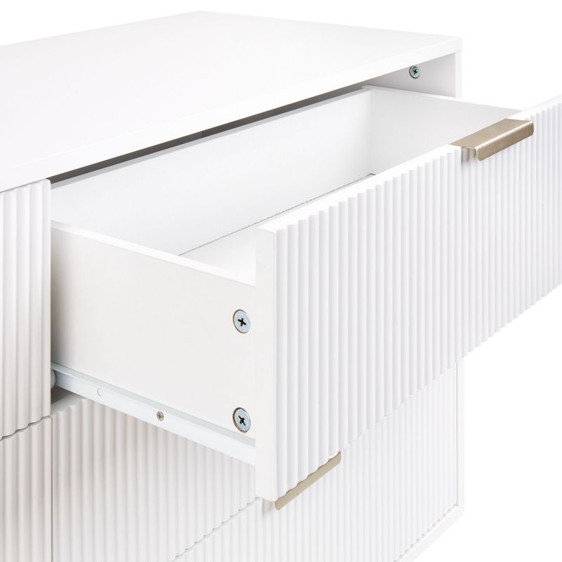 Kommode Soho 6 Skuffer Hvid 120x40x78 cm