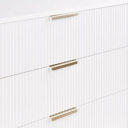 Kommode Soho 6 Skuffer Hvid 120x40x78 cm