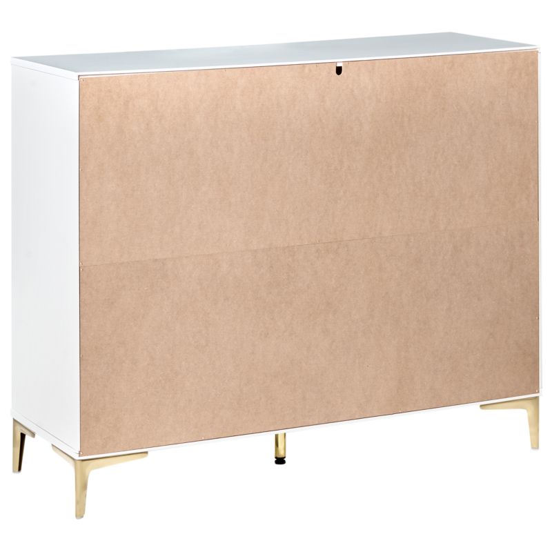 Kommode 6 Skuffer Walcott Hvid 108x40x89 cm