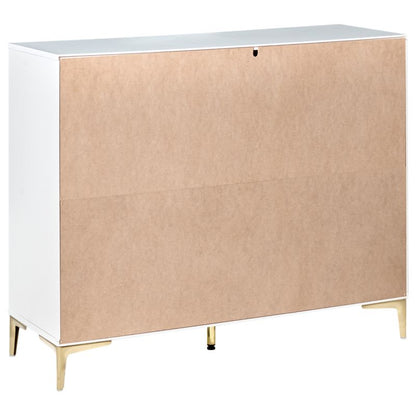 Kommode 6 Skuffer Walcott Hvid 108x40x89 cm
