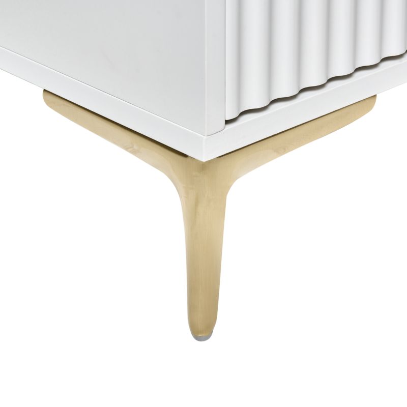 Kommode 6 Skuffer Walcott Hvid 108x40x89 cm