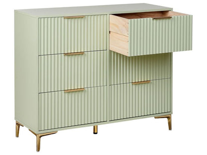 Komoda Walcott 6 Skuffer Lysegrøn 108x40x89 cm