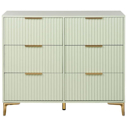 Komoda Walcott 6 Skuffer Lysegrøn 108x40x89 cm