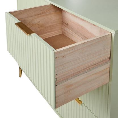 Komoda Walcott 6 Skuffer Lysegrøn 108x40x89 cm