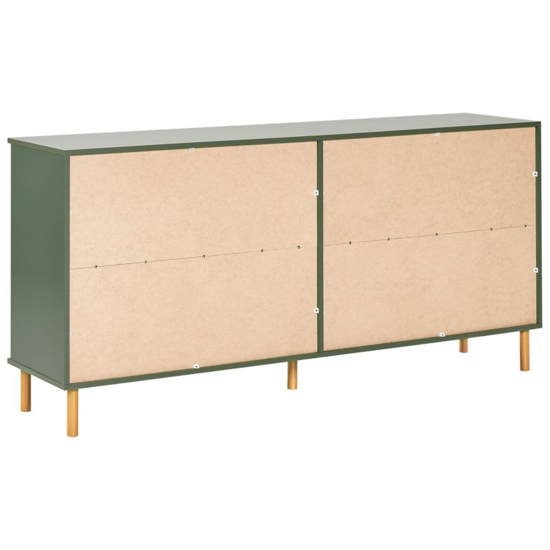 Kommode Walpole 6 Skuffer 158 cm Grøn