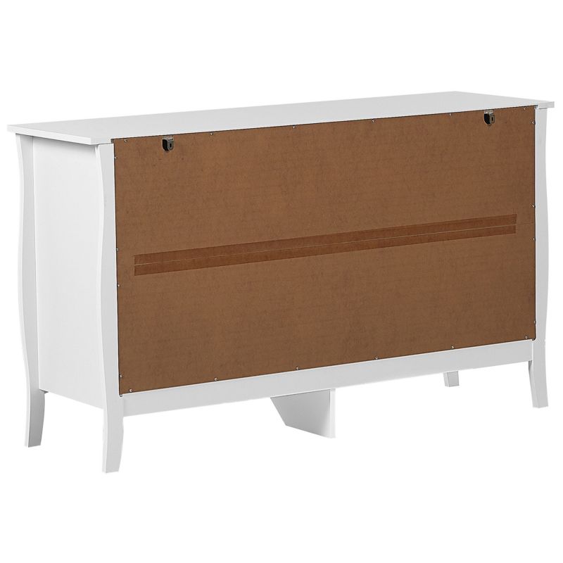 Komoda Winchester 6 Skuffer Hvid 130x40x75 cm
