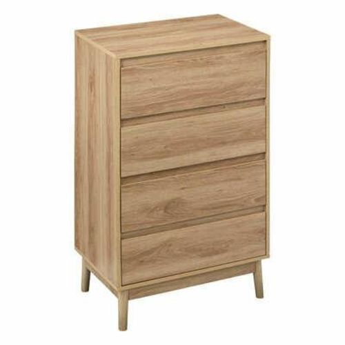Komoda Abana 4 Skuffer 60 cm Naturlig Brun