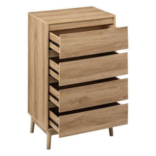 Komoda Abana 4 Skuffer 60 cm Naturlig Brun