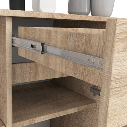 Kommode Akord B17 Eg Sonoma 120 cm 1 dør 1 skuffe farve Eg Sonoma mat 6 hylder 120x40x77 cm 1 stk.