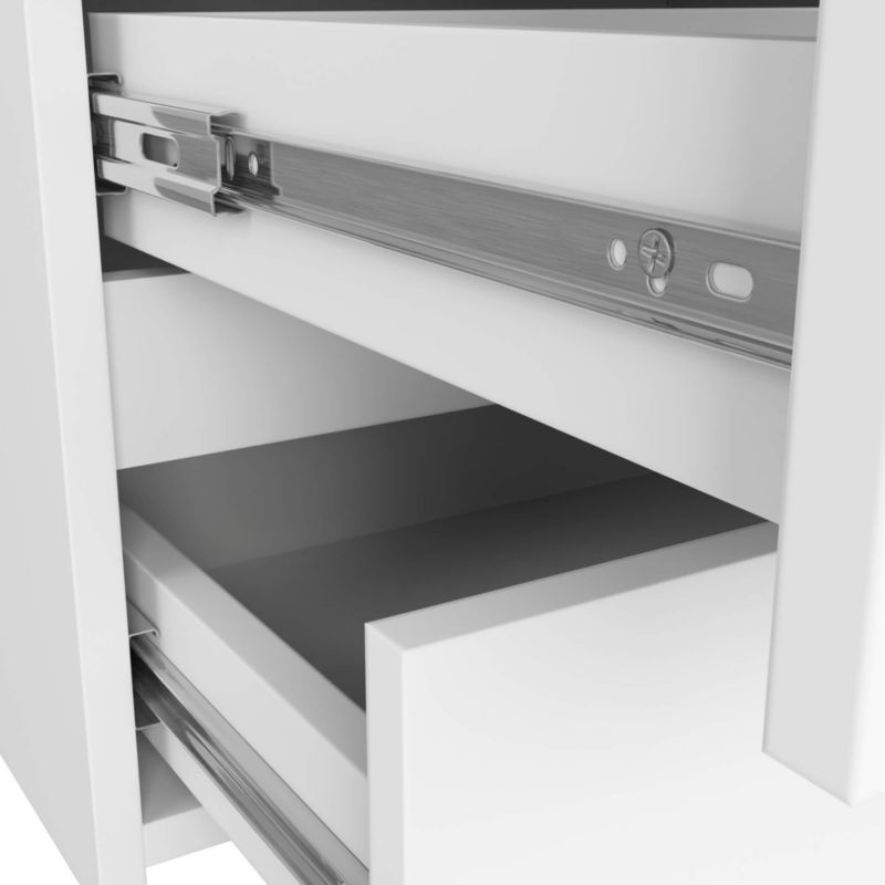 Kommode CL100 100 cm Hvid Mat 6 Skuffer