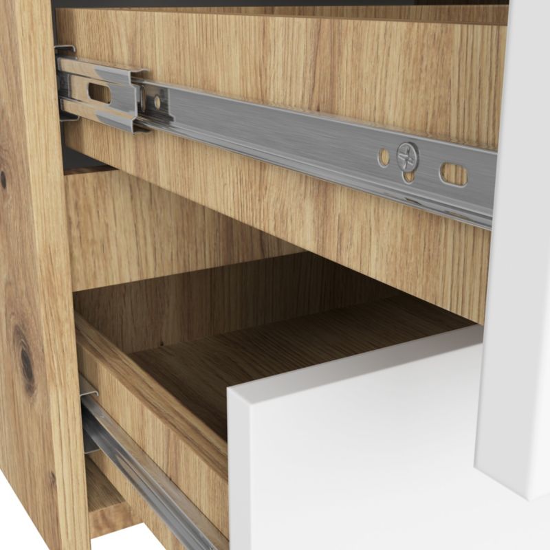 Kommode Akord CL100 Eg Artisan 100 cm 6 skuffer hvid mat 100x35x57 cm 1 stk.